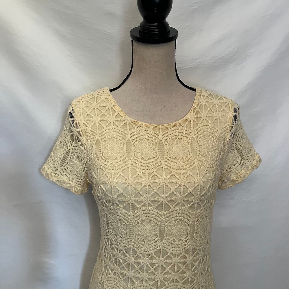 Lulus Love You For Eternity Shift Dress XS Crochet Fairy Coquette Cottagecore - Picture 3 of 14